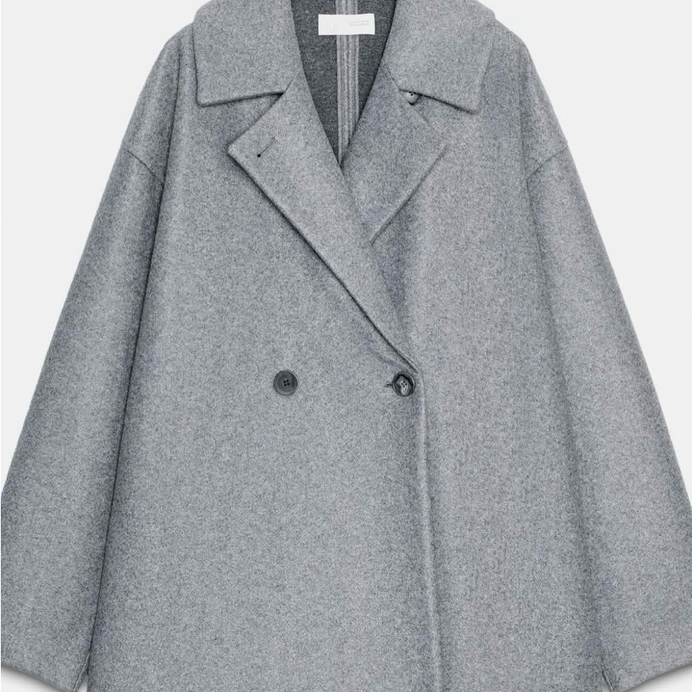 Zara Women's Gray Pea Coat
